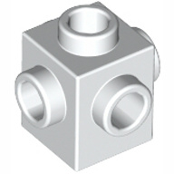 Lego kostka (kostička) 1x1 s nopy na čtyřech stranách, bílá (473301, 4111971)